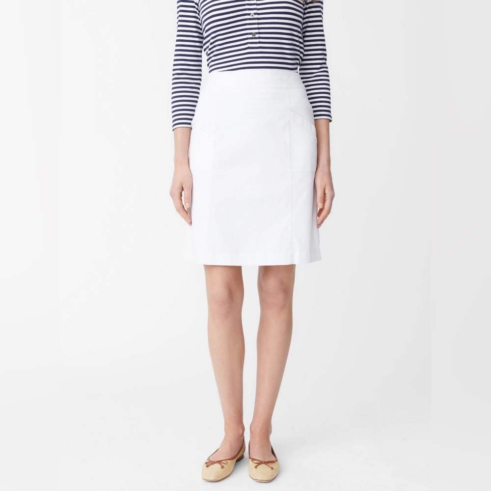 J. McLaughlin Ulla Skirt pencil cotton/spandex capsule wardrobe work preppy